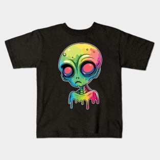 Colorful UFO Alien Kids T-Shirt